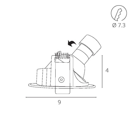 Точечный встраиваемый светильник Arte Lamp ACCENTO A3217PL-1BK