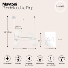 Фото подвесные люстры MOD013PL-04W_maytoni