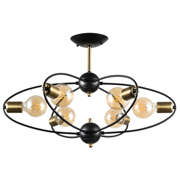 Потолочная люстра Arte Lamp GLASGOW A1963PL-6BK фото
