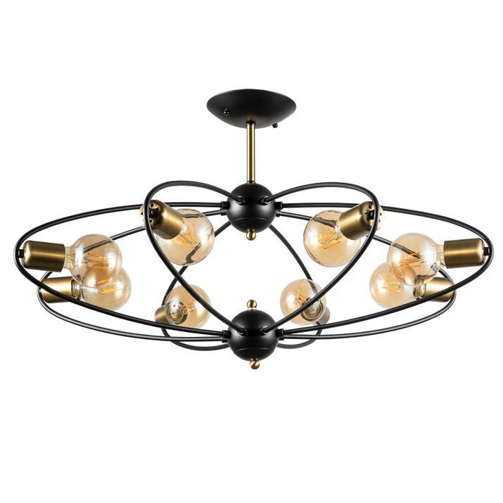 Потолочная люстра Arte Lamp GLASGOW A1963PL-8BK фото