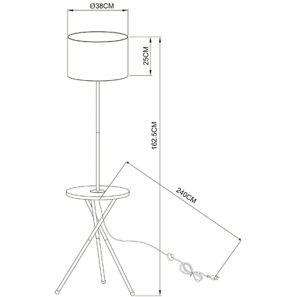 Торшер Arte Lamp COMBO A2070PN-1BK