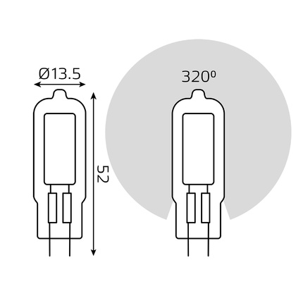 Светодиодная лампа Gauss 5,5W 500Lm 4100K G4 107807205