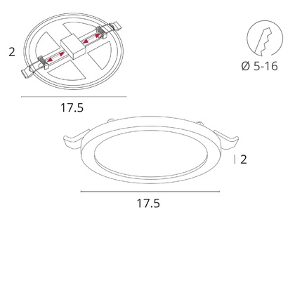 Встраиваемый светильник Arte Lamp MESURA A7979PL-1WH