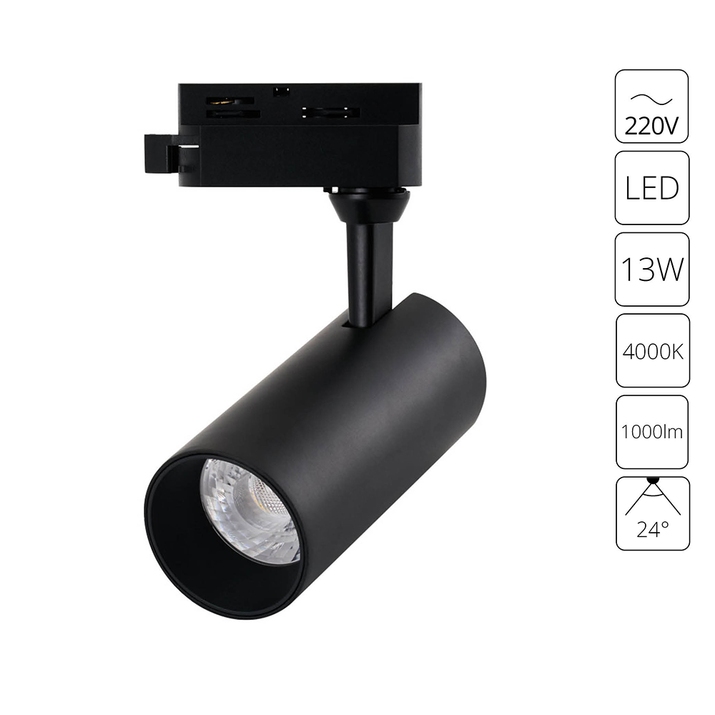 Трековый светильник Arte Lamp REGULUS A4568PL-1BK фото