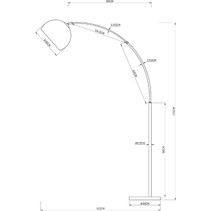 Торшер Arte Lamp PAOLO A5822PN-1PB