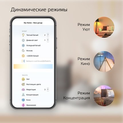 Светодиодная лампа Gauss SMART HOME ST64 6,5W 720Lm 2000-5500K E27 1310112