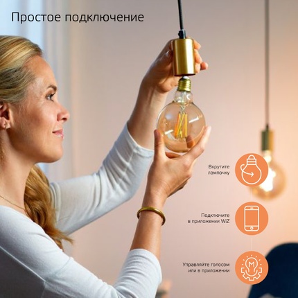 Светодиодная лампа Gauss SMART HOME ST64 6,5W 720Lm 2000-5500K E27 1310112