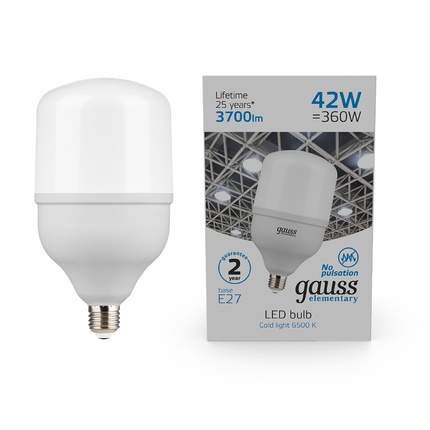Светодиодная лампа Gauss T120 42W 3700Lm 6500K E27 63234