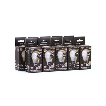 Светодиодная филаментная лампа Gauss A60 10W 820Lm 2700K E27 102202110-D