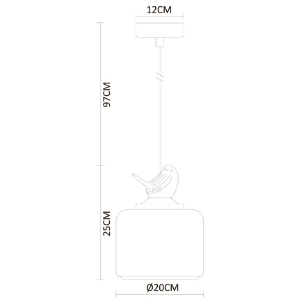 Подвесной светильник Arte Lamp PASSERO A8029SP-1WH
