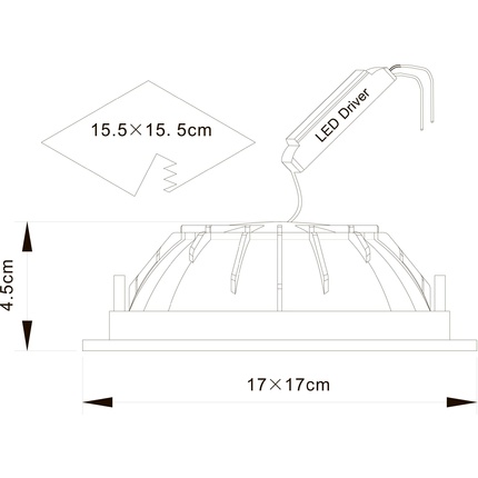 Встраиваемый светильник Arte Lamp RIFLESSIONE A7416PL-1WH