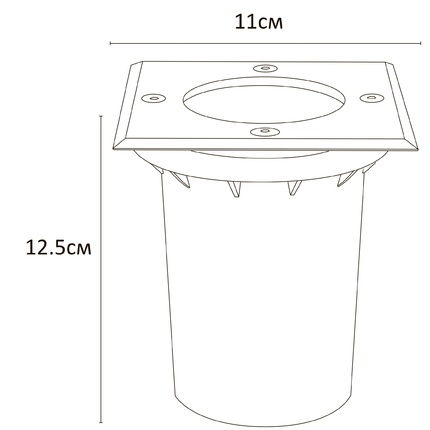 Тротуарный светильник Arte Lamp PIAZZA A6015IN-1SS