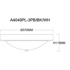 Фото потолочные светильники A4049PL-3BK