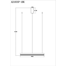 Фото подвесные люстры A2183SP-1BK