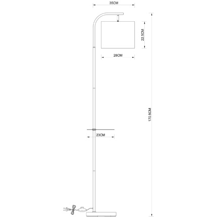 Торшер Arte Lamp CONNOR A4053PN-1BK