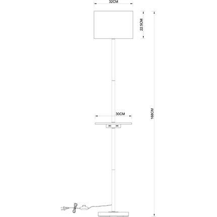 Торшер Arte Lamp COMBO A4056PN-1WH