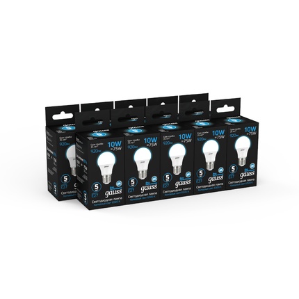 Светодиодная лампа Gauss A60 10W 920Lm 6500K E27 102502310