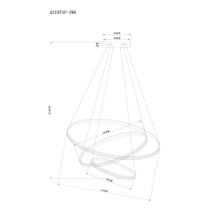 Подвесная люстра Arte Lamp FRODO A2197SP-3WH