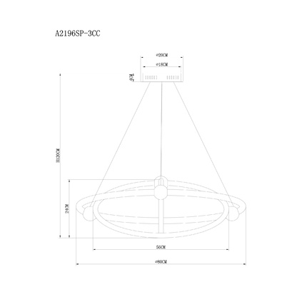 Подвесная люстра Arte Lamp HARLEY A2196SP-3CC