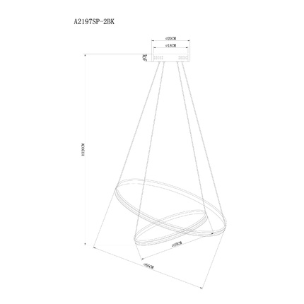 Подвесная люстра Arte Lamp FRODO A2197SP-2BK
