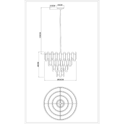Каскадная люстра Divinare ROSIE 3511/02 LM-8