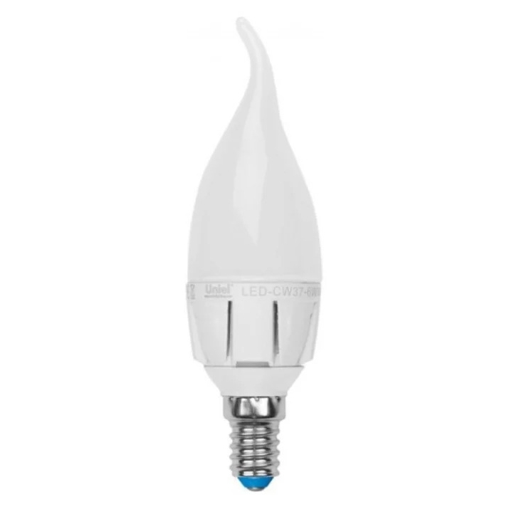 Светодиодная лампа Uniel Свеча на ветру 2W 150Lm 4100K E14 LED-CW37-2W/CW/E14 150 lm фото