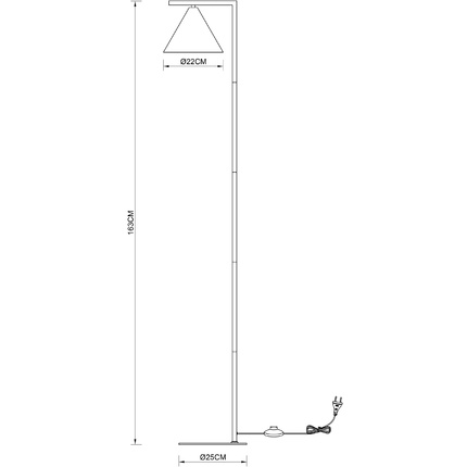 Торшер Arte Lamp DAVID A7033PN-1BK