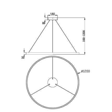 Подвесная люстра Maytoni RIM MOD058PL-L65BS3K