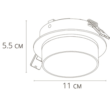 Точечный встраиваемый светильник Arte Lamp IMAI A2264PL-1BK