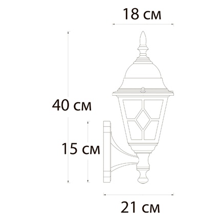 Уличный настенный светильник Arte Lamp MADRID A1541AL-1BN
