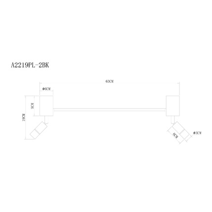 Спот Arte Lamp RASALAS A2219PL-2BK