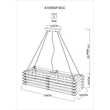 Фото подвесные люстры A1059SP-6CC