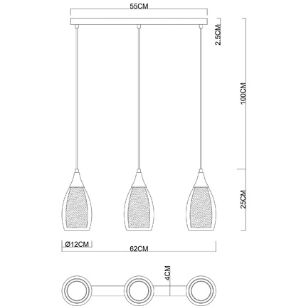Подвесной светильник Arte Lamp BARRY A7951SP-3CC