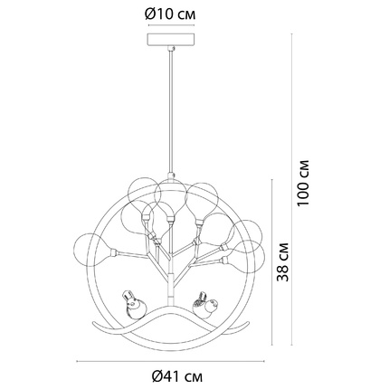 Подвесная люстра Arte Lamp CANDY A7274SP-9GO