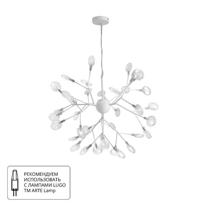 Подвесная люстра Arte Lamp CANDY A7274SP-36WH фото