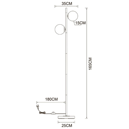 Торшер Arte Lamp ALCOR A2224PN-2BK