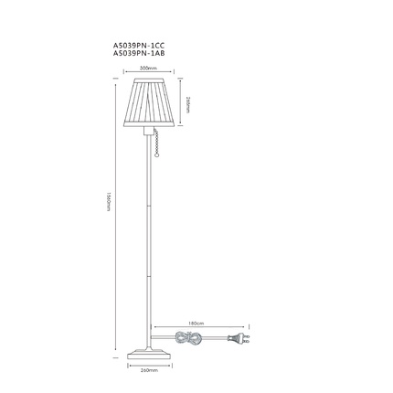 Торшер Arte Lamp MARRIOT A5039PN-1CC