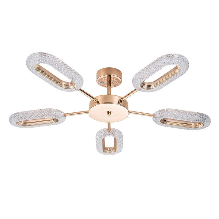 Потолочная люстра ARTE LAMP OVALE A2489PL-5GO фото