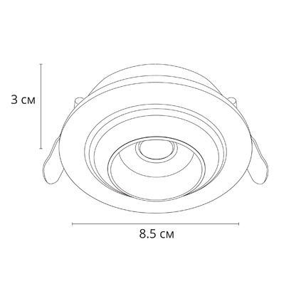 Точечный встраиваемый светильник Arte Lamp UVA A3318PL-1WH