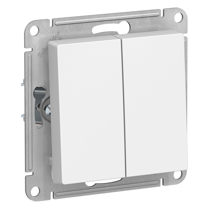 Выключатель двухклавишный Systeme Electric ATLAS DESIGN ATN000151 фото