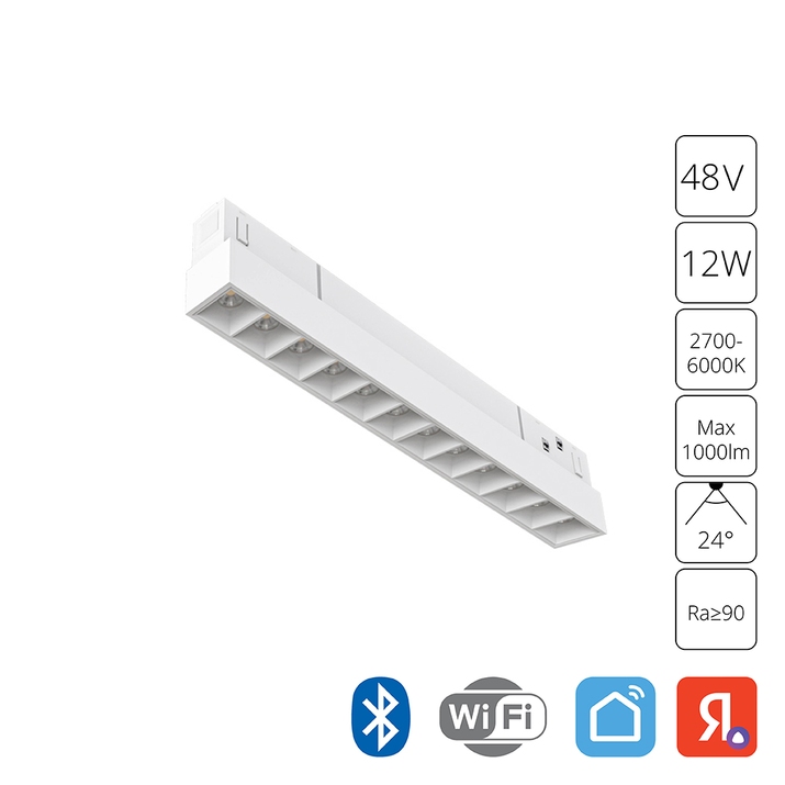 Магнитный трековый светильник Arte Lamp LINEA A4694PL-1WH фото