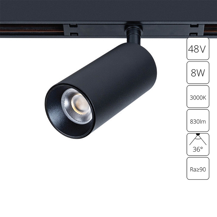 Магнитный трековый светильник Arte Lamp OPTIMA A7280PL-1BK фото