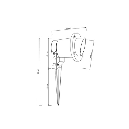 Грунтовый светильник Arte Lamp ELSIE A1522IN-1BK