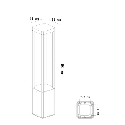Ландшафтный светильник Arte Lamp PHERKAD A2726PA-1BK
