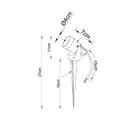 Грунтовый светильник Arte lamp ELSIE A4705IN-1BK