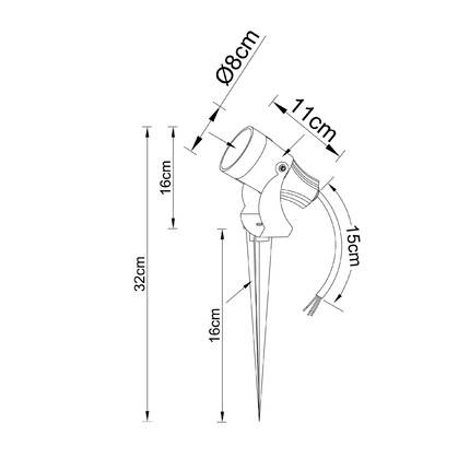 Грунтовый светильник Arte lamp ELSIE A4715IN-1BK