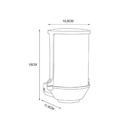 Уличный настенный светильник Arte Lamp MINCHIR A8306AL-1BK