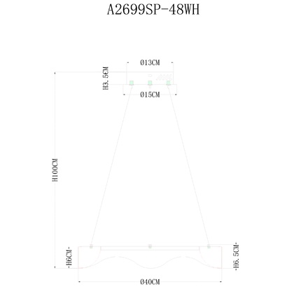 Подвесная люстра Arte Lamp A2699SP-48WH