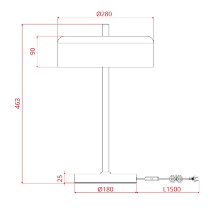 Декоративная настольная лампа Arte Lamp SKAT A7052LT-2BK