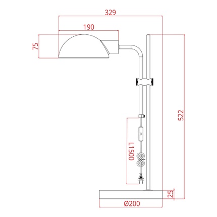 Декоративная настольная лампа Arte Lamp ZETTA A7055LT-1BK